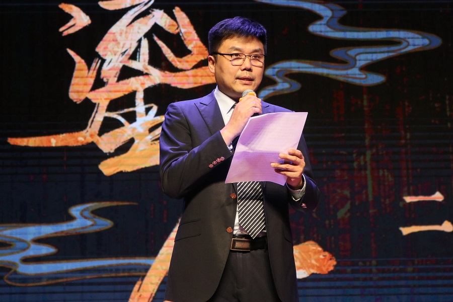 北京外國語大學(xué)黨委常委、副校長趙剛在活動現(xiàn)場講話。主辦方供圖