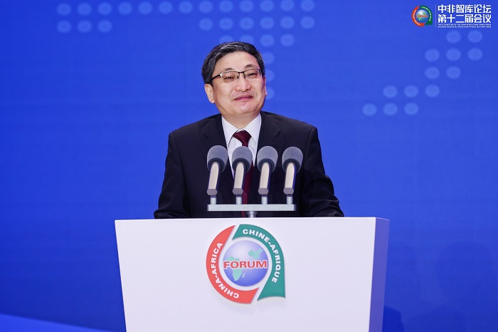中國政府非洲事務(wù)特別代表劉豫錫在中非智庫論壇第十二屆會議開幕式上發(fā)表致辭。主辦方供圖