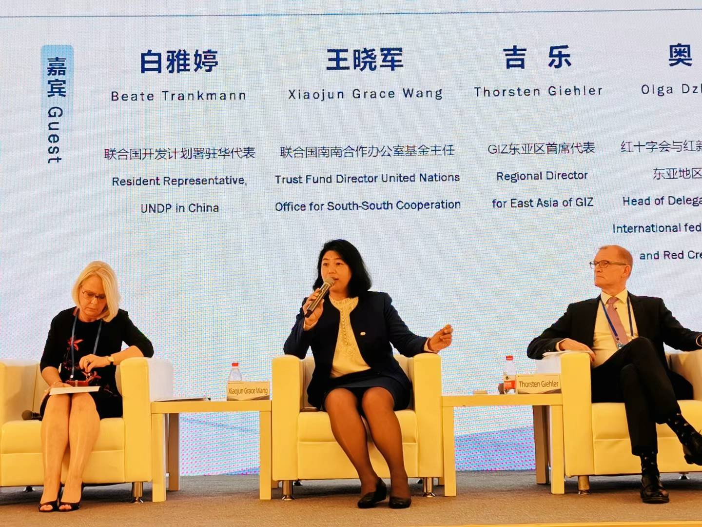 聯(lián)合國南南合作辦公室基金主任王曉軍出席全球共享發(fā)展行動(dòng)論壇首屆高級別會議分論壇討論。受訪者供圖