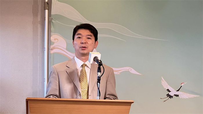 中國駐東京旅游辦事處主任歐陽安致辭。中國駐東京旅游辦事處供圖