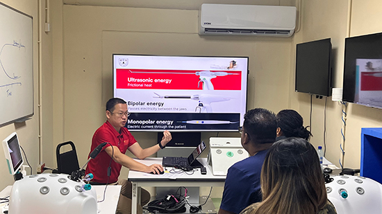 培訓現(xiàn)場。第18期援圭亞那醫(yī)療隊供圖