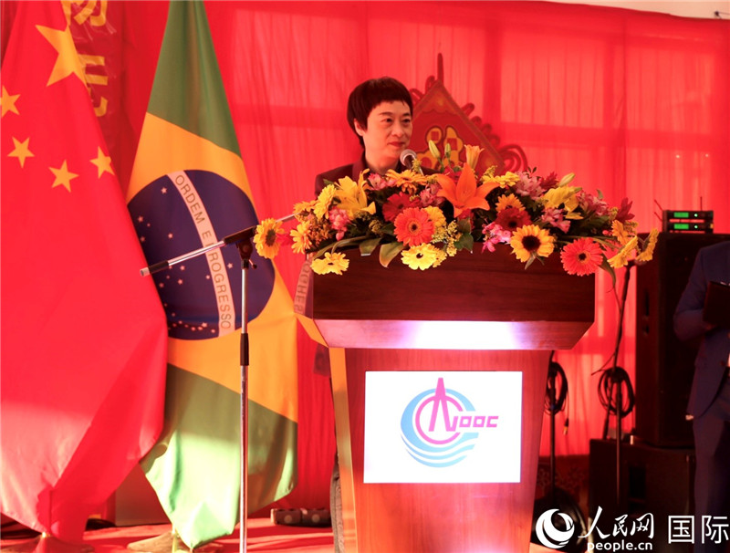 駐里約熱內(nèi)盧總領(lǐng)事田敏致辭。人民網(wǎng)記者宋亦然攝