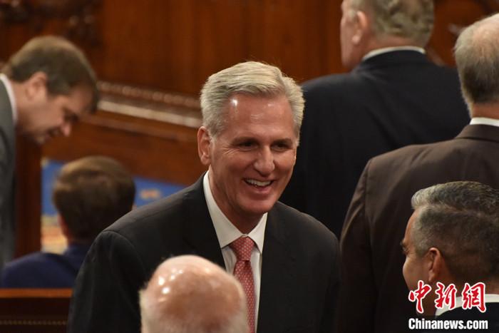 資料圖：麥卡錫2023年1月在眾議院參加議長(zhǎng)選舉。<a target='_blank' href='/'><p  align=
