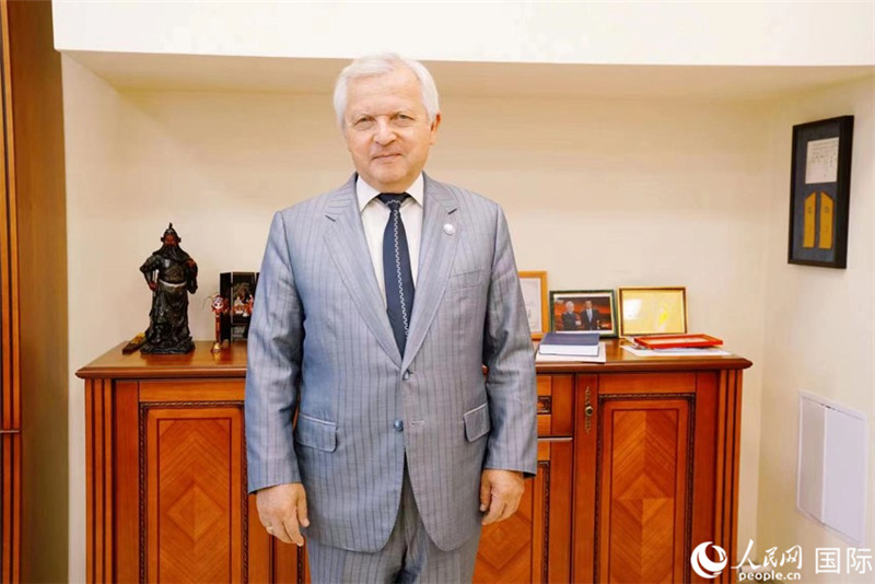 阿納托利·托濟(jì)克接受人民網(wǎng)記者專(zhuān)訪(fǎng)。人民網(wǎng) 皇甫萬(wàn)里 攝