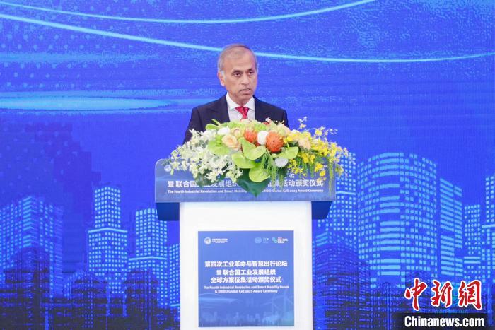 聯(lián)合國駐華協(xié)調(diào)員常啟德發(fā)表演講。