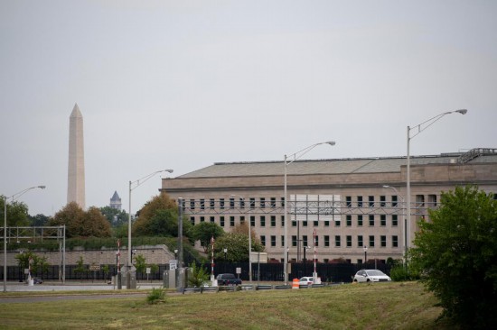 這是2021年8月3日在美國弗吉尼亞州阿靈頓拍攝的五角大樓。新華社記者劉杰攝