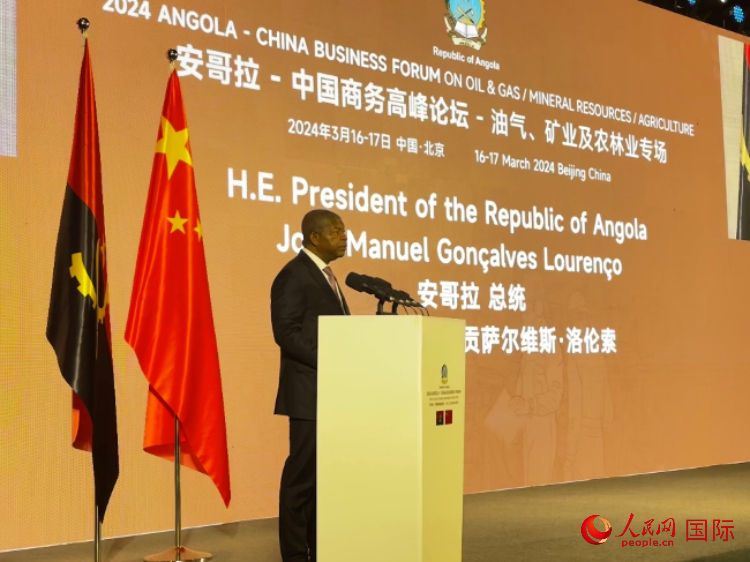 安哥拉總統(tǒng)若昂·曼努埃爾·貢薩爾維斯·洛倫索。人民網(wǎng)記者 張榮攝