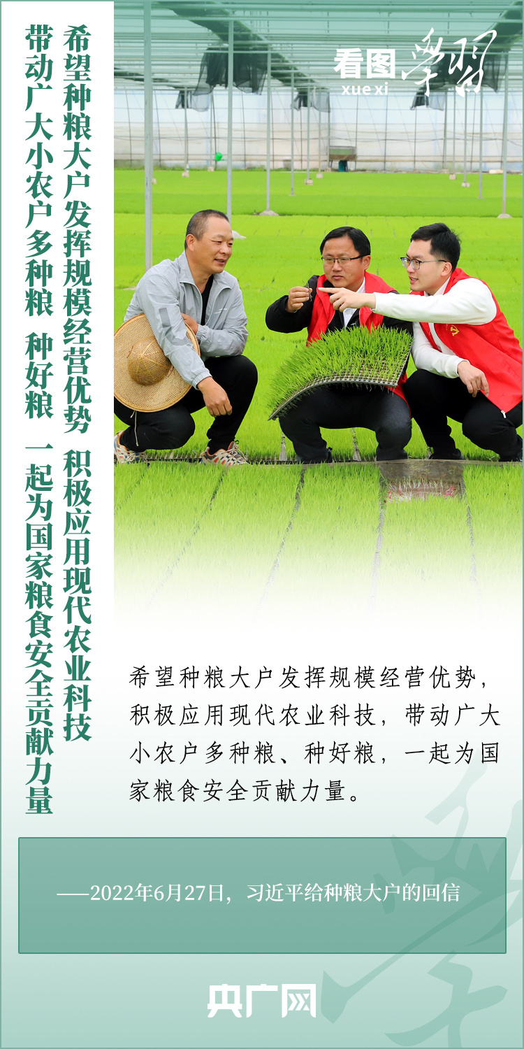 看圖學(xué)習(xí)丨推廣良田、良種、良法、良機(jī) 給農(nóng)業(yè)現(xiàn)代化插上科技的翅膀