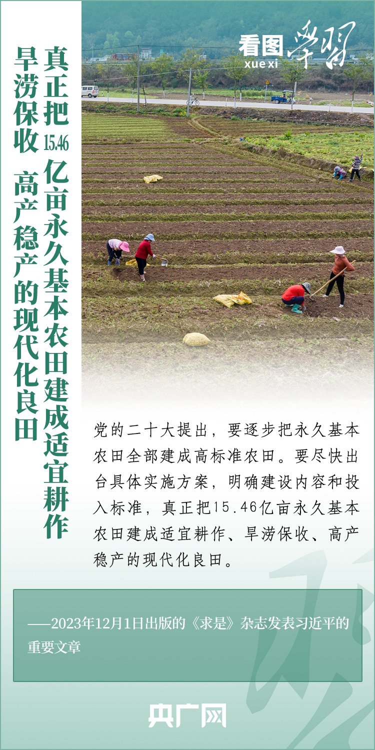 看圖學(xué)習(xí)丨推廣良田、良種、良法、良機(jī) 給農(nóng)業(yè)現(xiàn)代化插上科技的翅膀