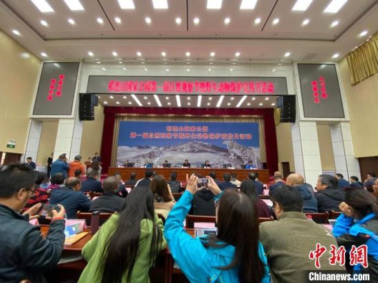 圖為祁連山國家公園第一屆自然觀察節(jié)開幕式現場?！±罱瓕帯z 　　