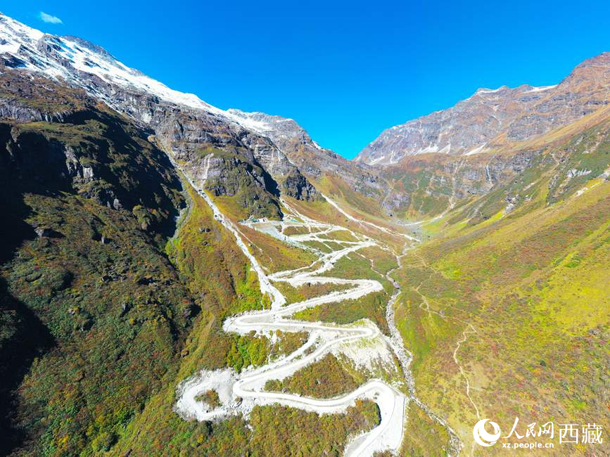 圖為西藏林芝市墨脫縣境內(nèi)，植被隨山體升高而變化。