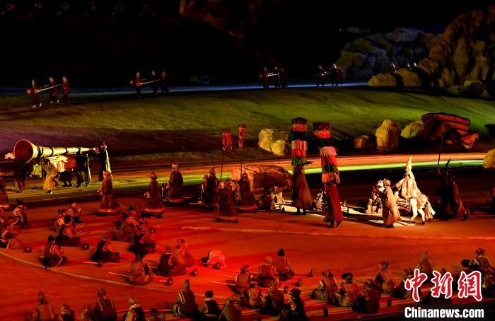 3月17日，西藏拉薩，《文成公主》大型史詩劇演出現(xiàn)場?！±盍?攝
