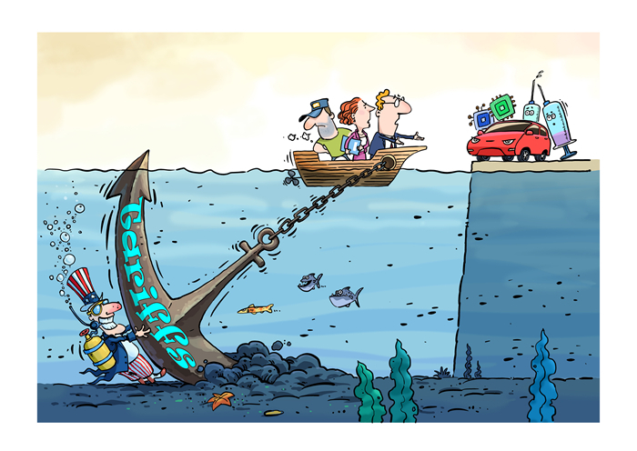 漫畫作者：馬宏亮（人民網(wǎng)版權(quán)圖片，未經(jīng)授權(quán)請勿轉(zhuǎn)載。）