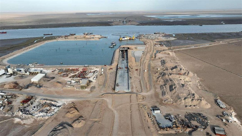 施工現(xiàn)場一景。中交天津航道局有限公司供圖