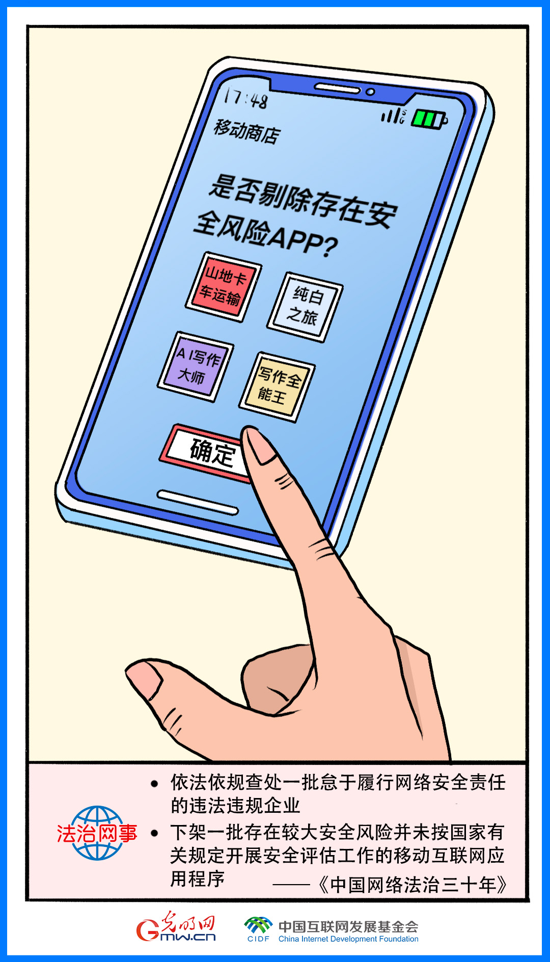 【法治網(wǎng)事】漫畫丨中國(guó)網(wǎng)絡(luò)法治三十年