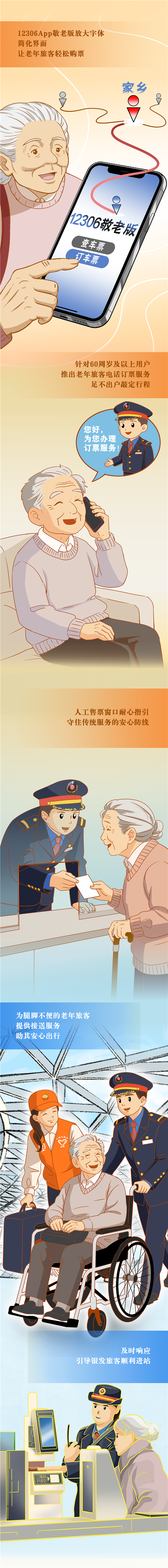 【騏驥迎新】漫評丨適老化服務(wù)讓春運(yùn)歸途更有溫度