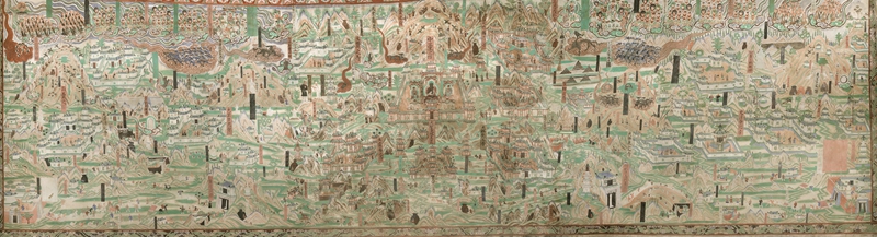 莫高窟第61窟五臺(tái)山圖。