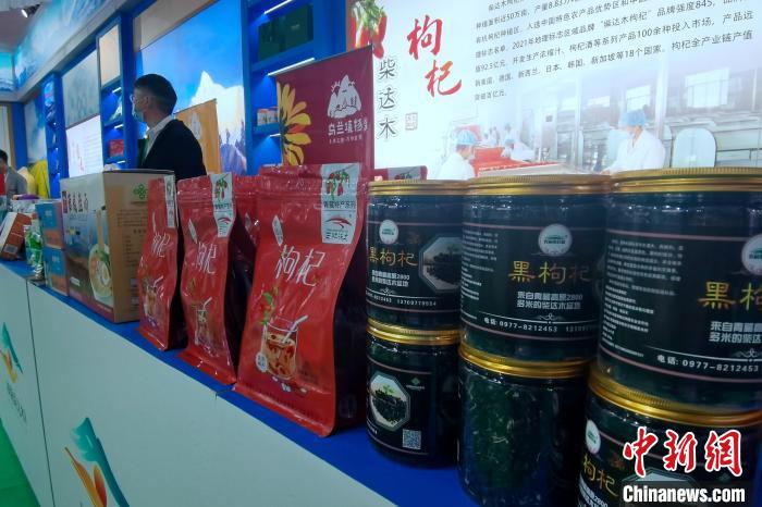 圖為柴達(dá)木枸杞參展。　李雋 攝