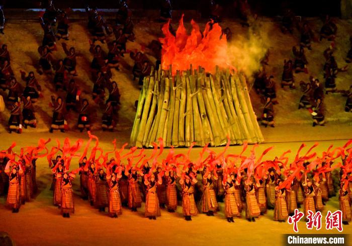 3月17日，西藏拉薩，《文成公主》大型史詩劇演出現(xiàn)場(chǎng)?！±盍?攝