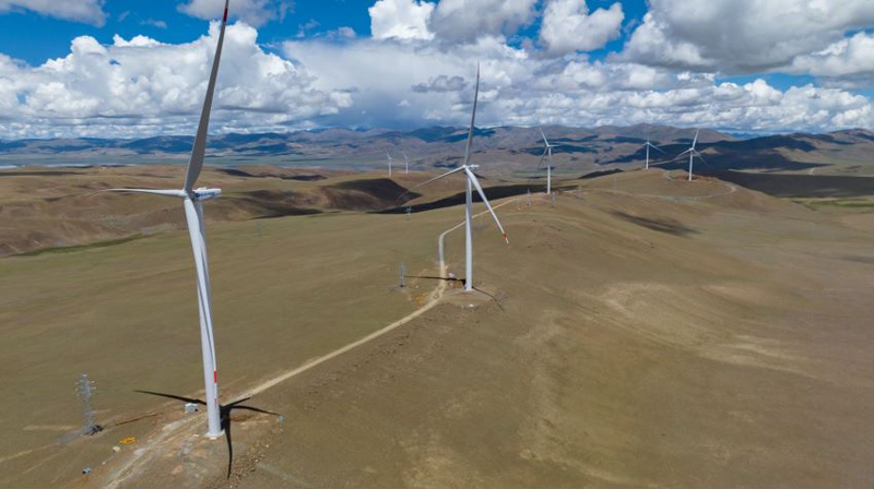 西藏措美哲古風(fēng)電場。受訪者供圖